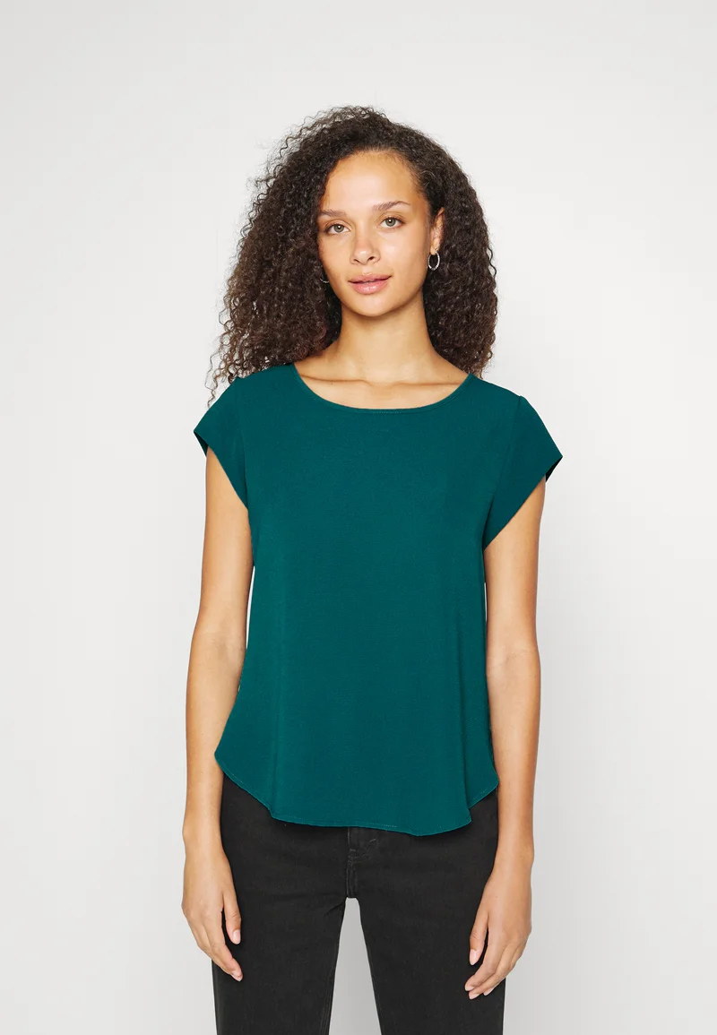 fashionable design ONLY ONLVIC SOLID NOOS - Basic T-shirt deep teal Clothing Shirts & Blouses Blouses