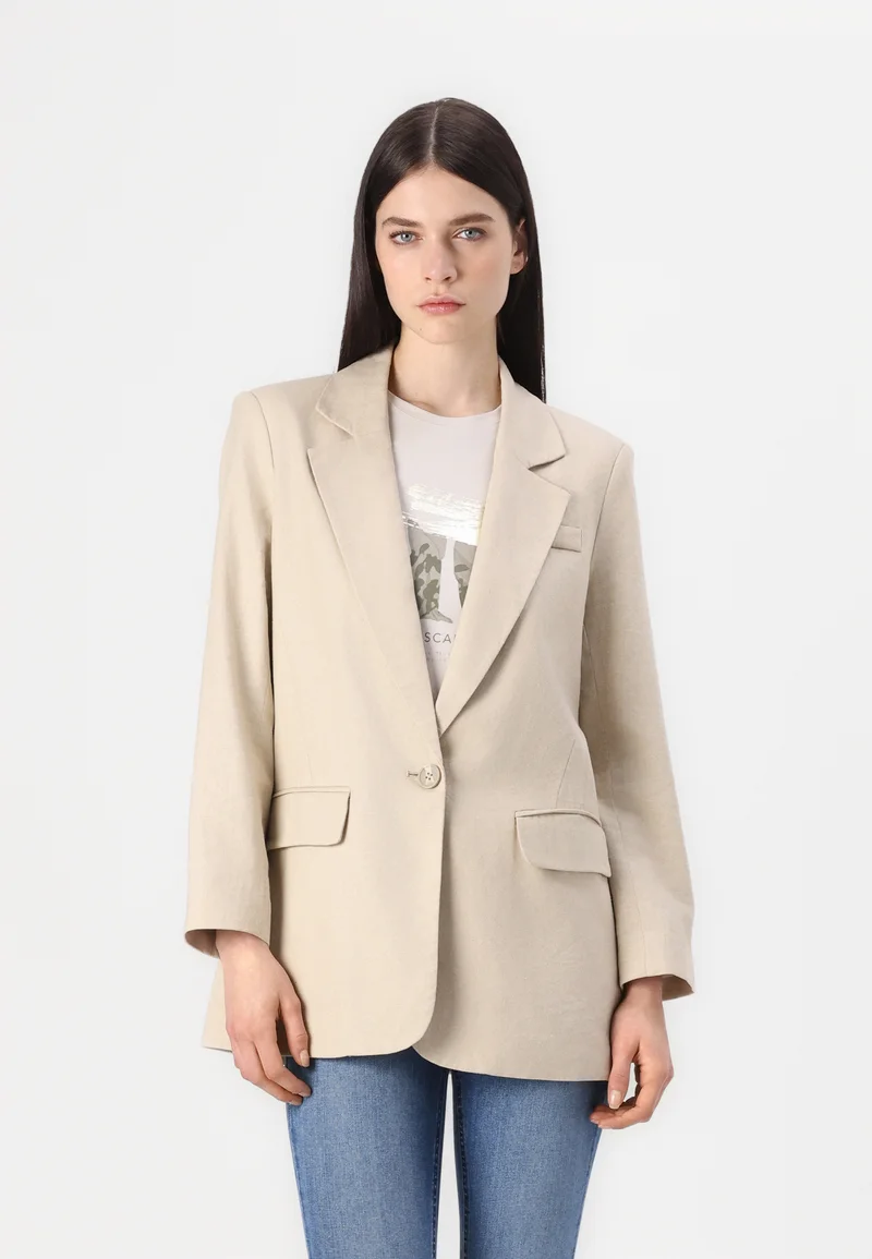 top brands ONLY ONLCARO - Blazer oxford tan Clothing Jackets & Blazers Blazers
