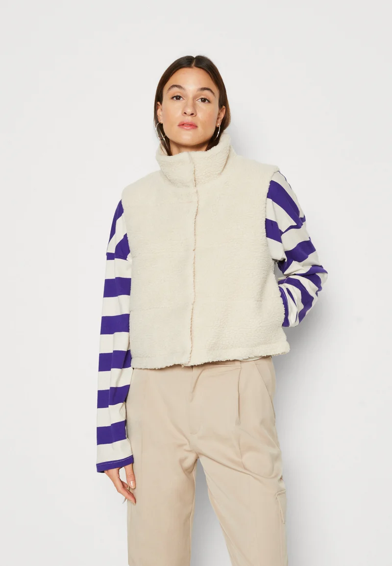 Cheap ONLY ONLSANDRA TEDDY OTW - Waistcoat pumice stone Clothing Jackets & Blazers Bomber Jackets