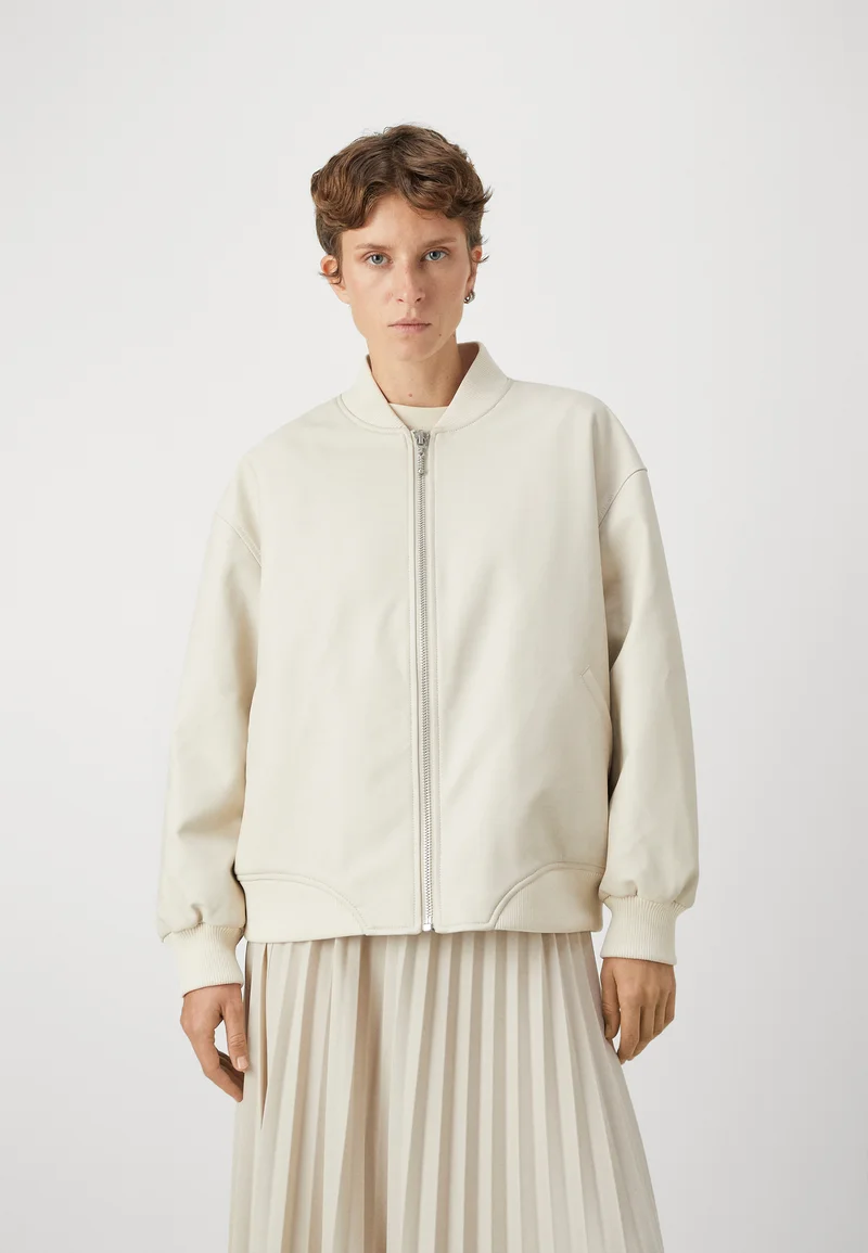 Cheap ONLY ONLMOLLY JACKET - Faux leather jacket pumice stone Clothing Jackets & Blazers Bomber Jackets