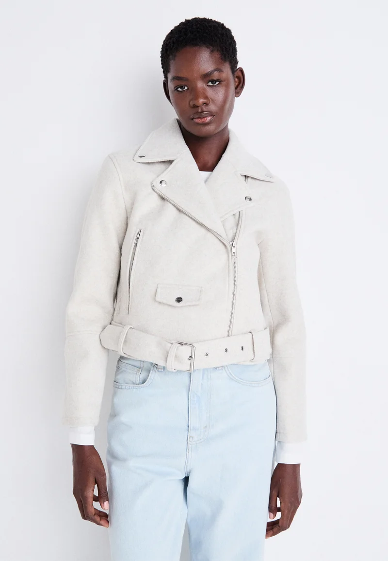 collection ONLY ONLBLAKE BIKER JACKET - Summer jacket pumice stone Clothing Jackets & Blazers Bomber Jackets