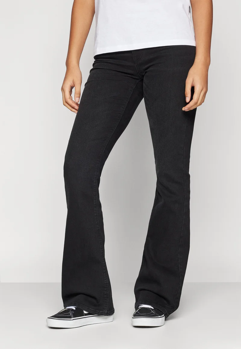 official shop ONLY ONLPAOLA FLARED - Bootcut jeans washed black Clothing Jeans Bootcut & Flared