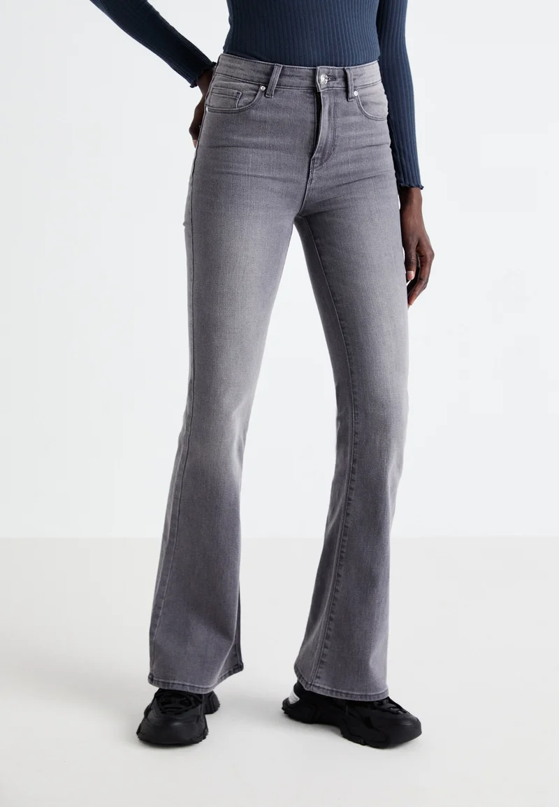 retail prices ONLY ONLHENNI LIFE RETRO - Flared Jeans grey denim Clothing Bootcut & Flared