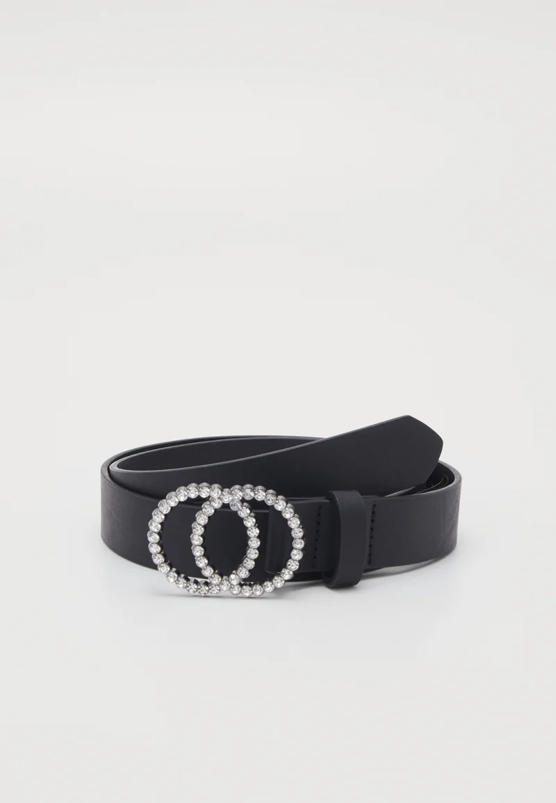 Top Designer Collections ONLY ONLRASMI GLITTER BELT - Belt black/gunmetal Accessories Sale Belts Braided belt