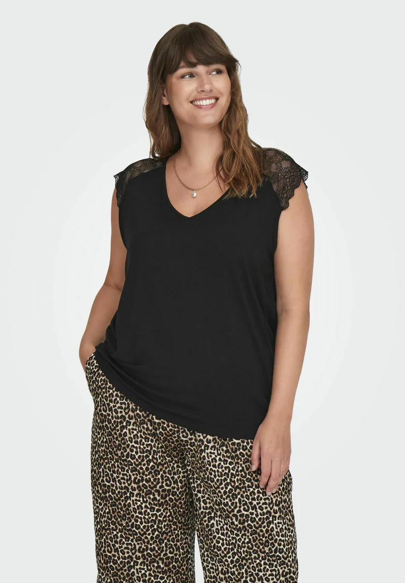 retail prices ONLY Carmakoma CARPETRA - Print T-shirt black Clothing Shirts & Blouses Blouses