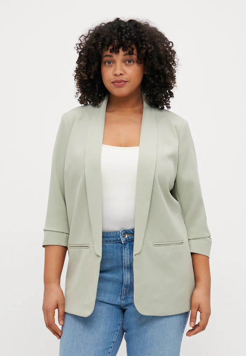 popular stores ONLY Carmakoma CARELLY 3/4 LIFE - Blazer desert sage Clothing Jackets & Blazers Blazers