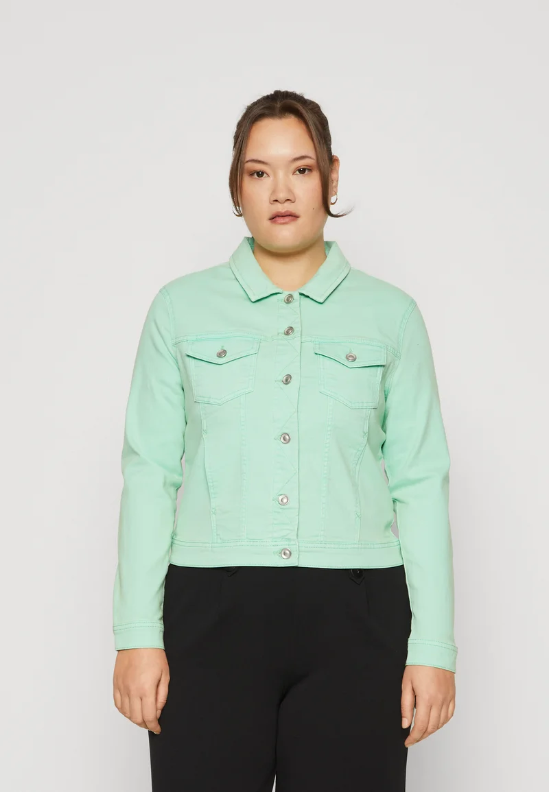 wide range ONLY Carmakoma CARWESPA JACKET - Denim jacket spring bouquet Clothing Jackets & Blazers Bomber Jackets