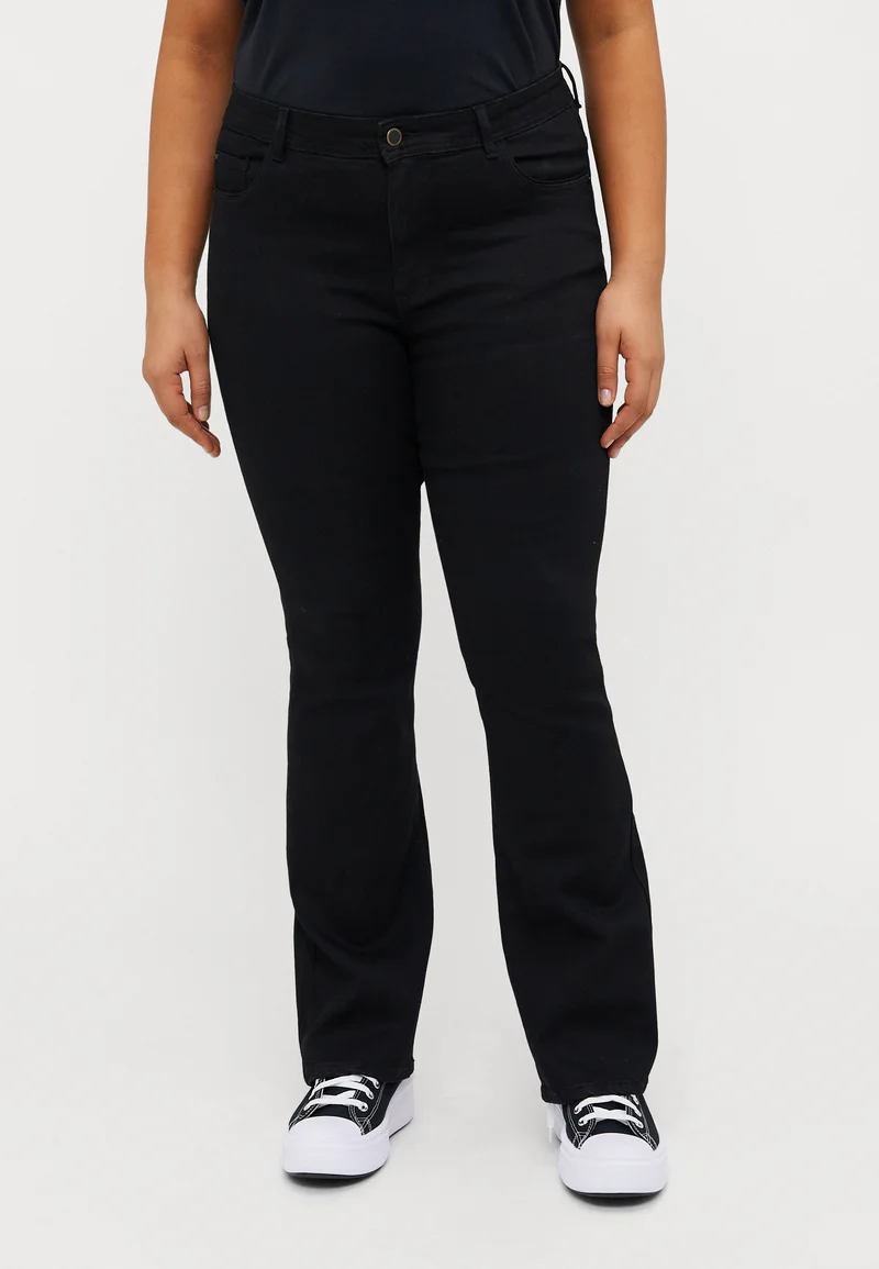 No Sale Tax ONLY Carmakoma CARSALLY - Flared Jeans black Clothing Bootcut & Flared
