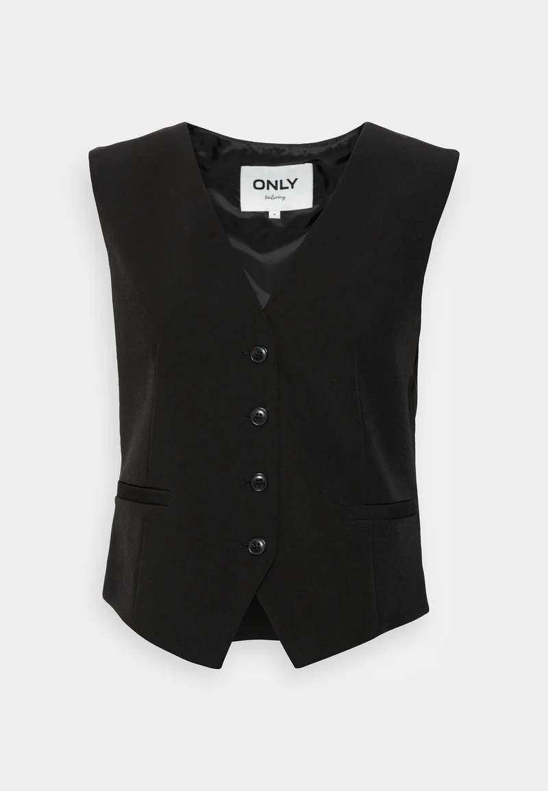 USA Discount Online Sale ONLY Tall ONLASTRID SHORT FITTED - Waistcoat black Clothing Jackets & Blazers Bomber Jackets