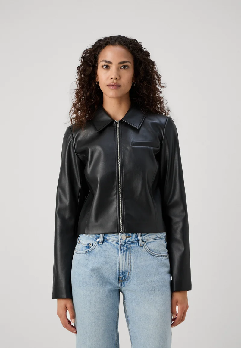 Unbeatable Offers ONLY Tall ONLAMILI ZIP JACKET - Faux leather jacket black Clothing Jackets & Blazers Bomber Jackets