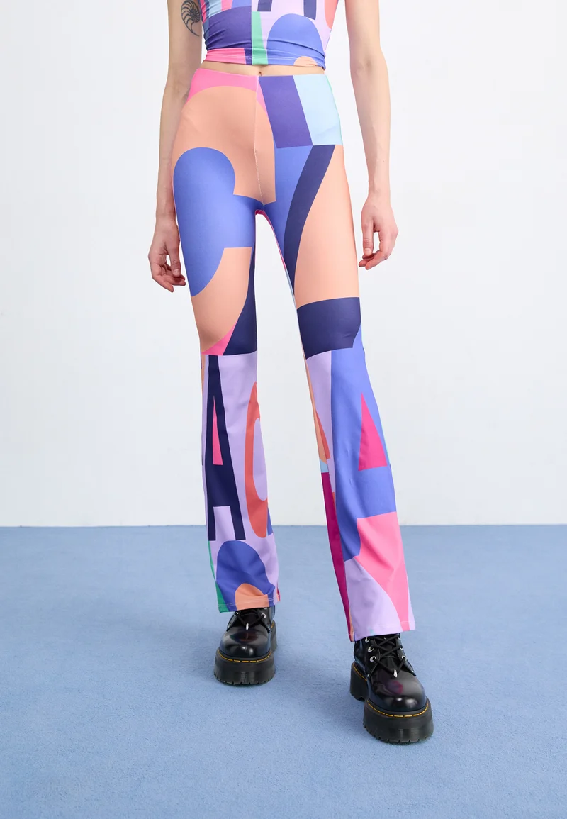 Top Designer Collections On Vacation WILD LETTERS FLARE PANTS - Trousers multi-coloured Streetwear Sale Streetwear Clothing Socks Casual Trousers
