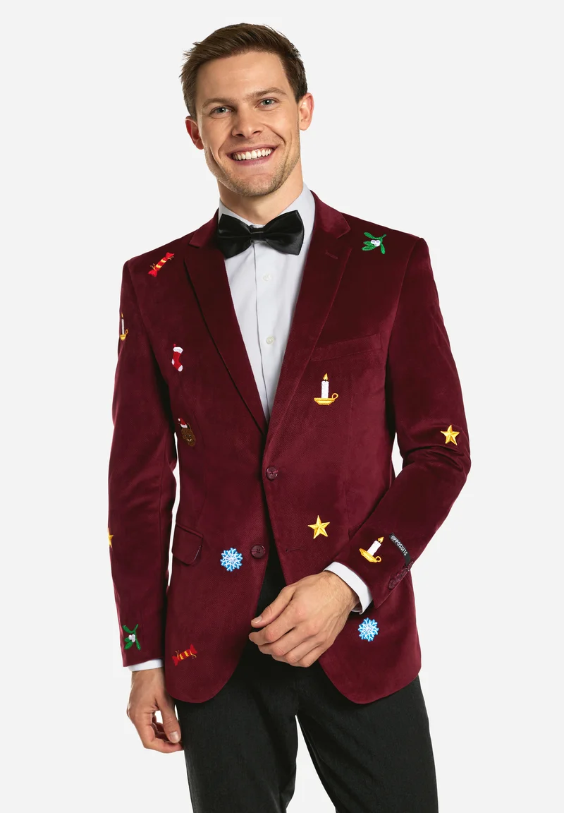 high quality guarantee OppoSuits DINNER JACKET CHRISTMAS ICONS RED - Blazer jacket red Clothing Suits & Tailoring Blazer jackets