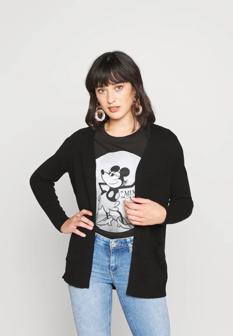 recognized brands ONLY Petite ONLLESLY OPEN CARDIGAN - Cardigan black Clothing Knitwear & Cardigans Cardigans