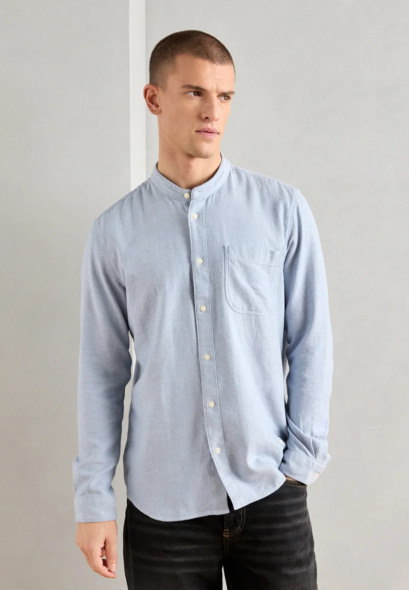 Best Discount Price Marc O'Polo DENIM GRANDAD COLLAR - Shirt medium blue Clothing Sale Shirts Business Shirts