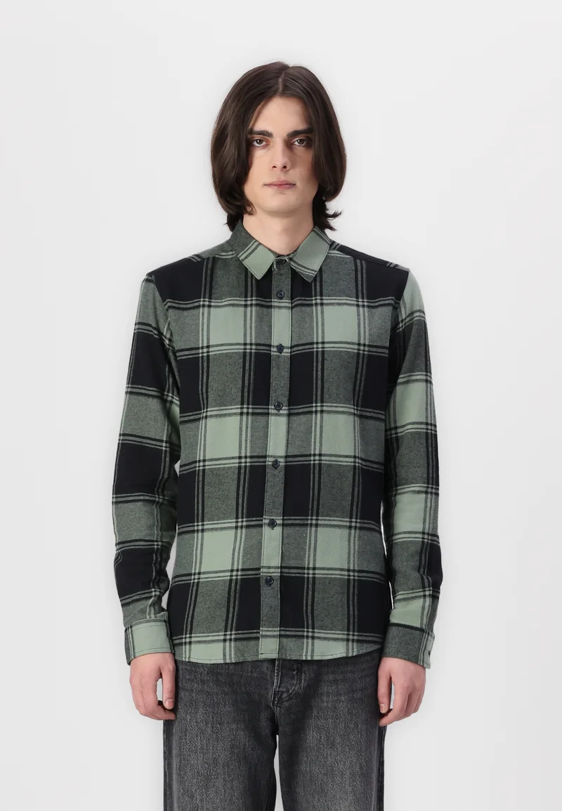 Shop Best Sellers Only & Sons ONSGUDMUND CHECKED - Shirt black big sea spray Clothing Shirts Casual Shirts