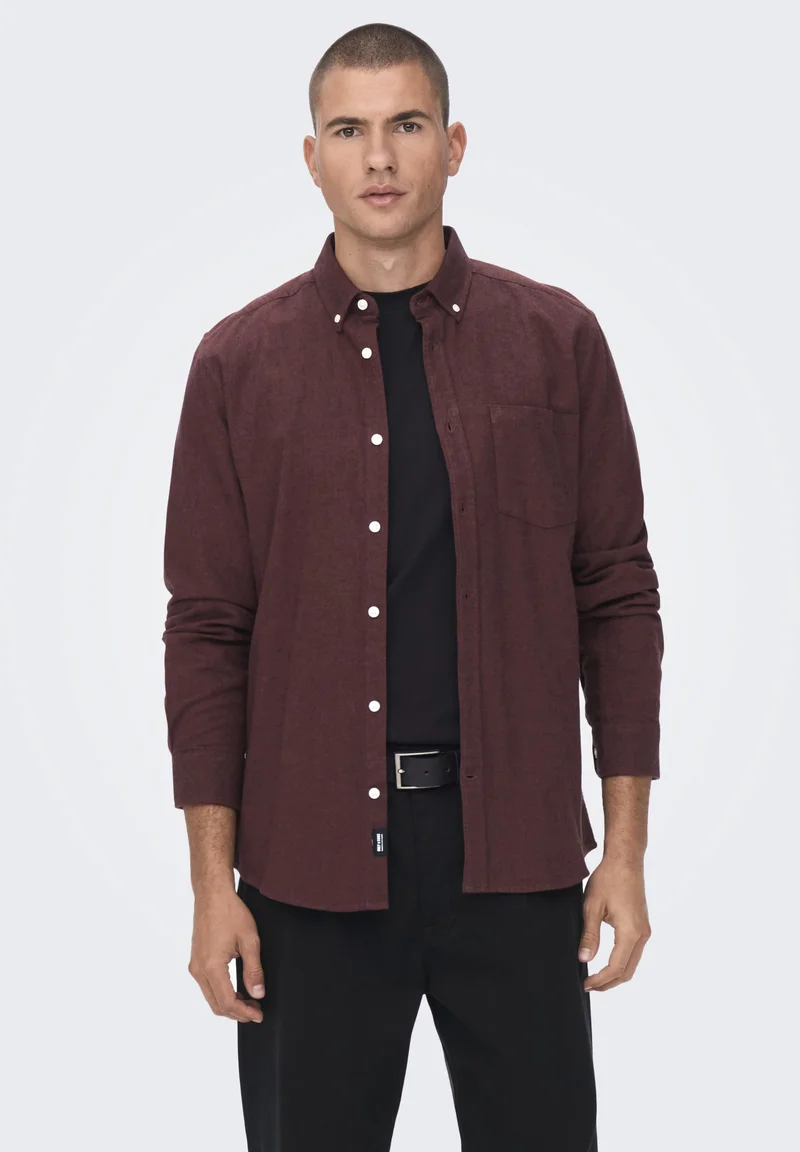 USA Discount Online Sale Only & Sons ONSNIKO LIFE LS NOOS - Shirt burnt henna Clothing Sale Shirts Business Shirts