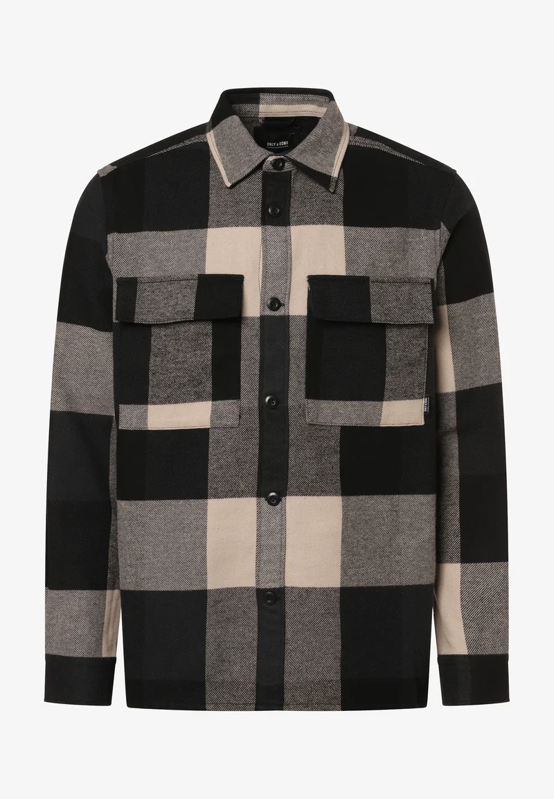 Outlet Only & Sons ONSRONNY LIFE LS OVR CHECK  - Shirt dark navy Clothing Sale Shirts Business Shirts