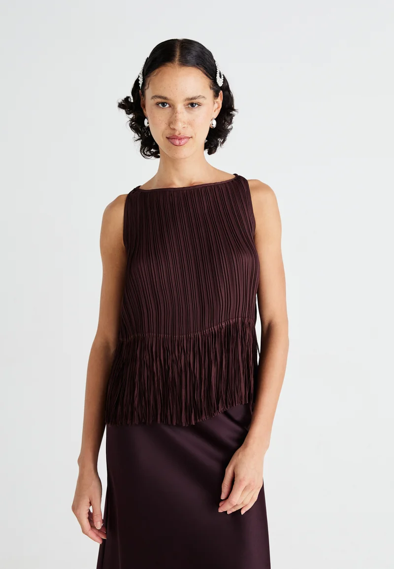 promo codes PARFOIS Top - burgundy Clothing Shirts & Blouses Blouses