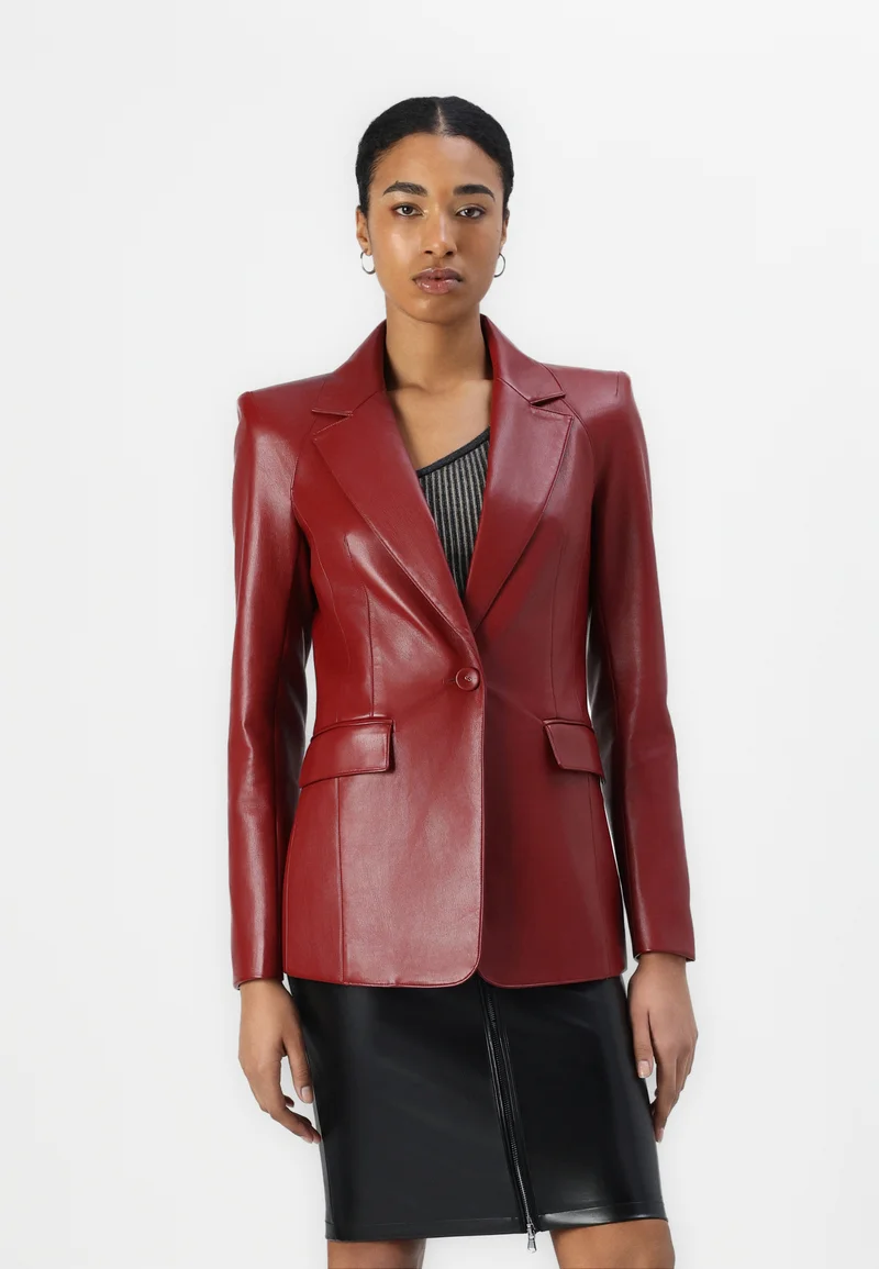 luxury fashion brands Patrizia Pepe JACKET - Blazer clash red Clothing Jackets & Blazers Blazers