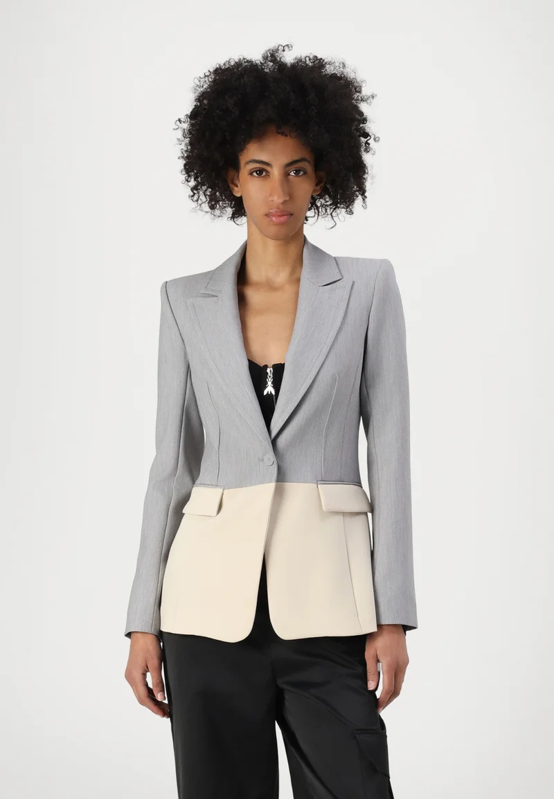 luxury lifestyle brand Patrizia Pepe Blazer - gray Clothing Jackets & Blazers Blazers