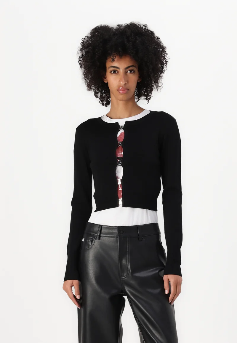 Official UK Stockists Patrizia Pepe Cardigan - nero Clothing Knitwear & Cardigans Cardigans
