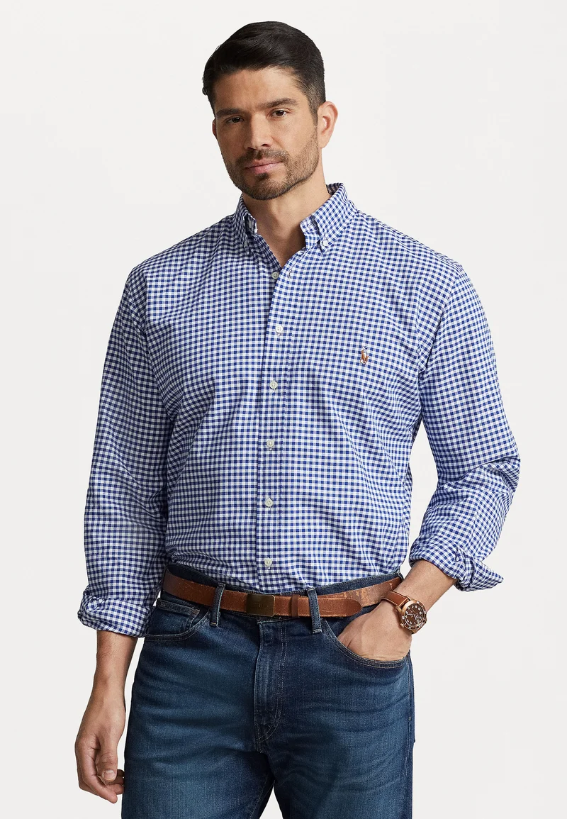 timeless design Polo Ralph Lauren Big & Tall LONG SLEEVE SPORT SHIRT - Shirt blue/white Clothing Shirts Casual Shirts