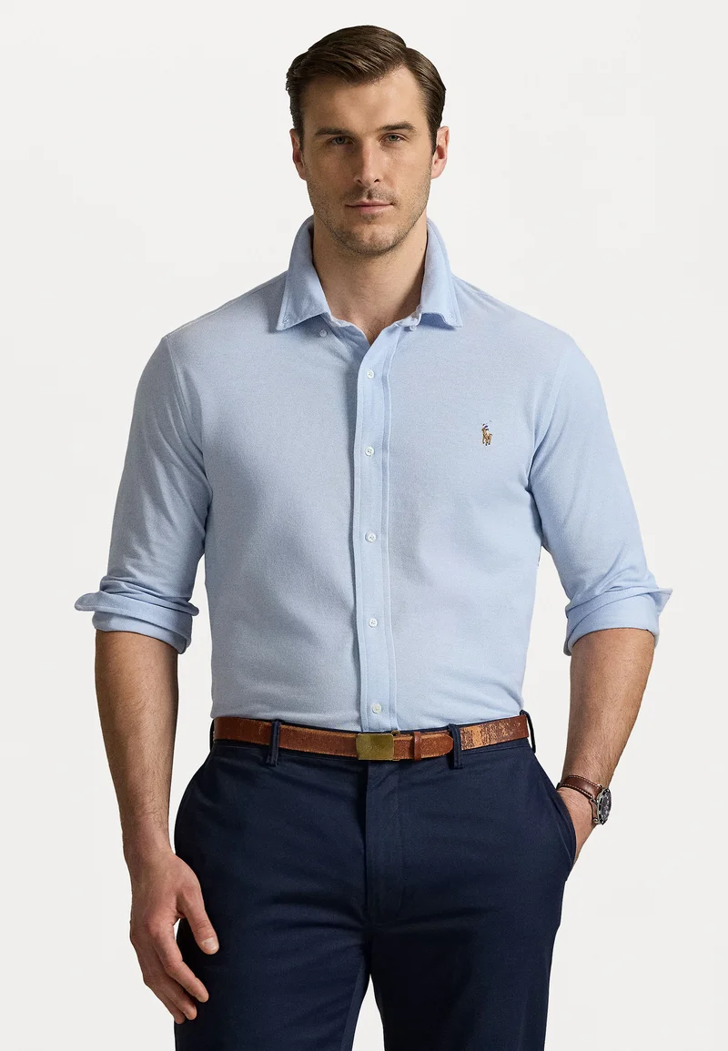 Newest Polo Ralph Lauren Big & Tall KNIT OXFORD SHIRT - Shirt blue Clothing Shirts Casual Shirts