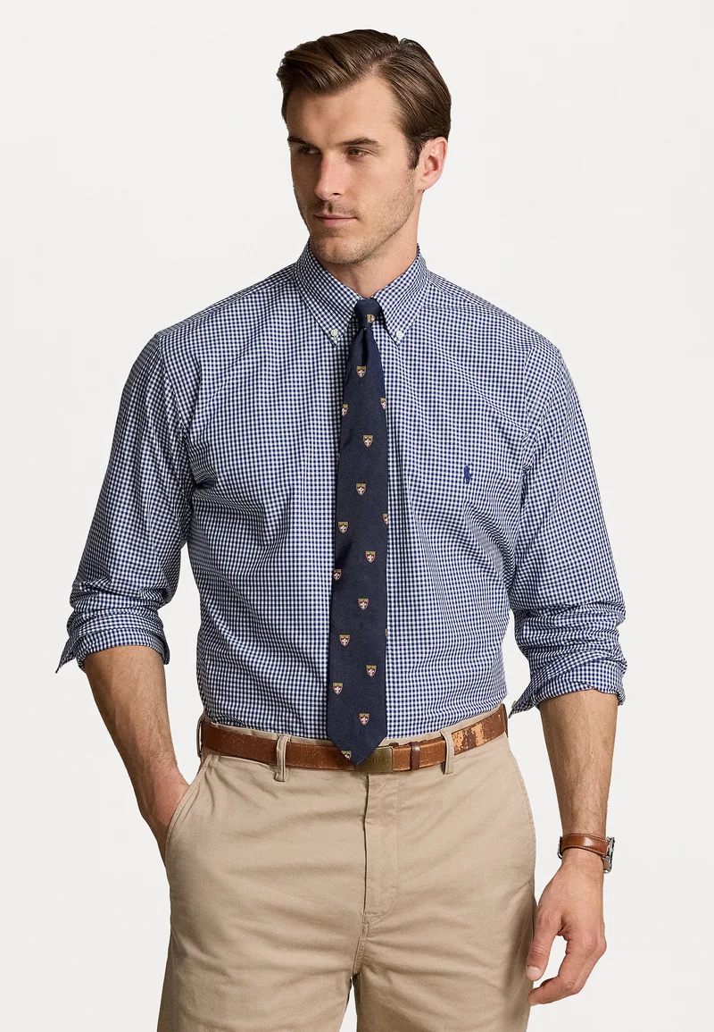 Outlet Store Polo Ralph Lauren Big & Tall GINGHAM STRETCH POPLIN SHIRT - Shirt navy/white Clothing Sale Shirts Business Shirts
