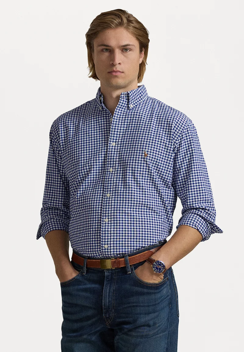 outlet boutique Polo Ralph Lauren Big & Tall GINGHAM OXFORD SHIRT - Shirt royal blue/white Clothing Shirts Casual Shirts