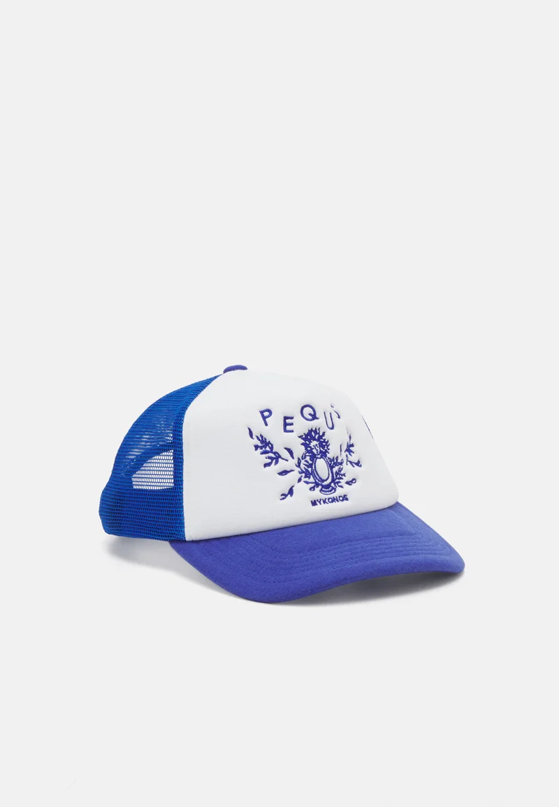 cheap prices PEQUS MYKONOS GRAPHIC TRUCKER  - Cap blue Accessories Beanies, hats & caps Caps