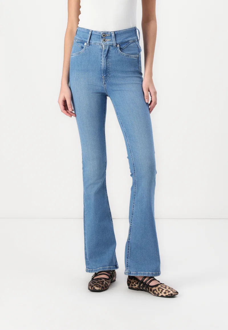 Outlet Online Pepe Jeans CONTOUR  - Flared Jeans blue denim Clothing Bootcut & Flared