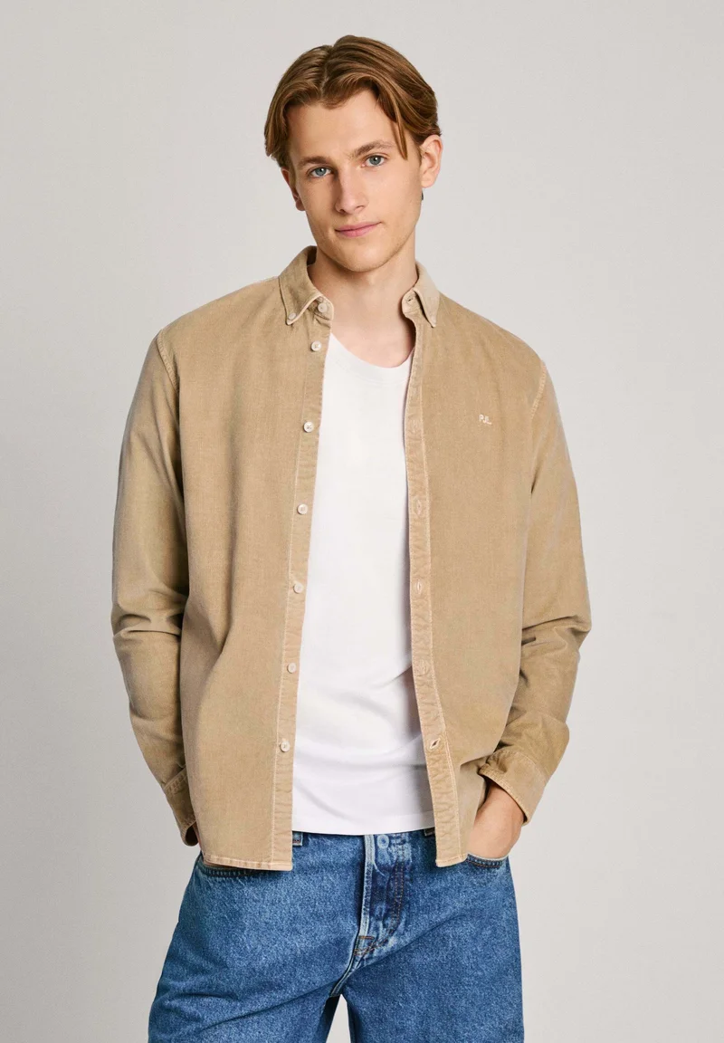 luxurious Collection Pepe Jeans MILLER - Shirt concrete beige Clothing Sale Shirts Business Shirts