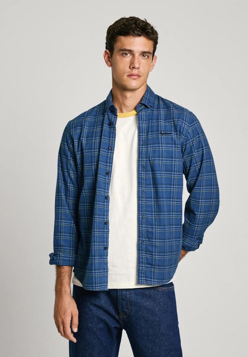Various Colors Pepe Jeans ALAN - Shirt sterling blue Clothing Shirts Casual Shirts