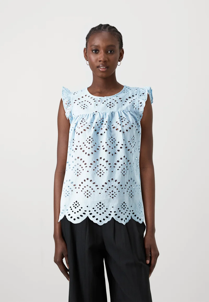 reliable quality Pieces PCVILDE NOOS - Top cashmere blue Clothing Shirts & Blouses Blouses