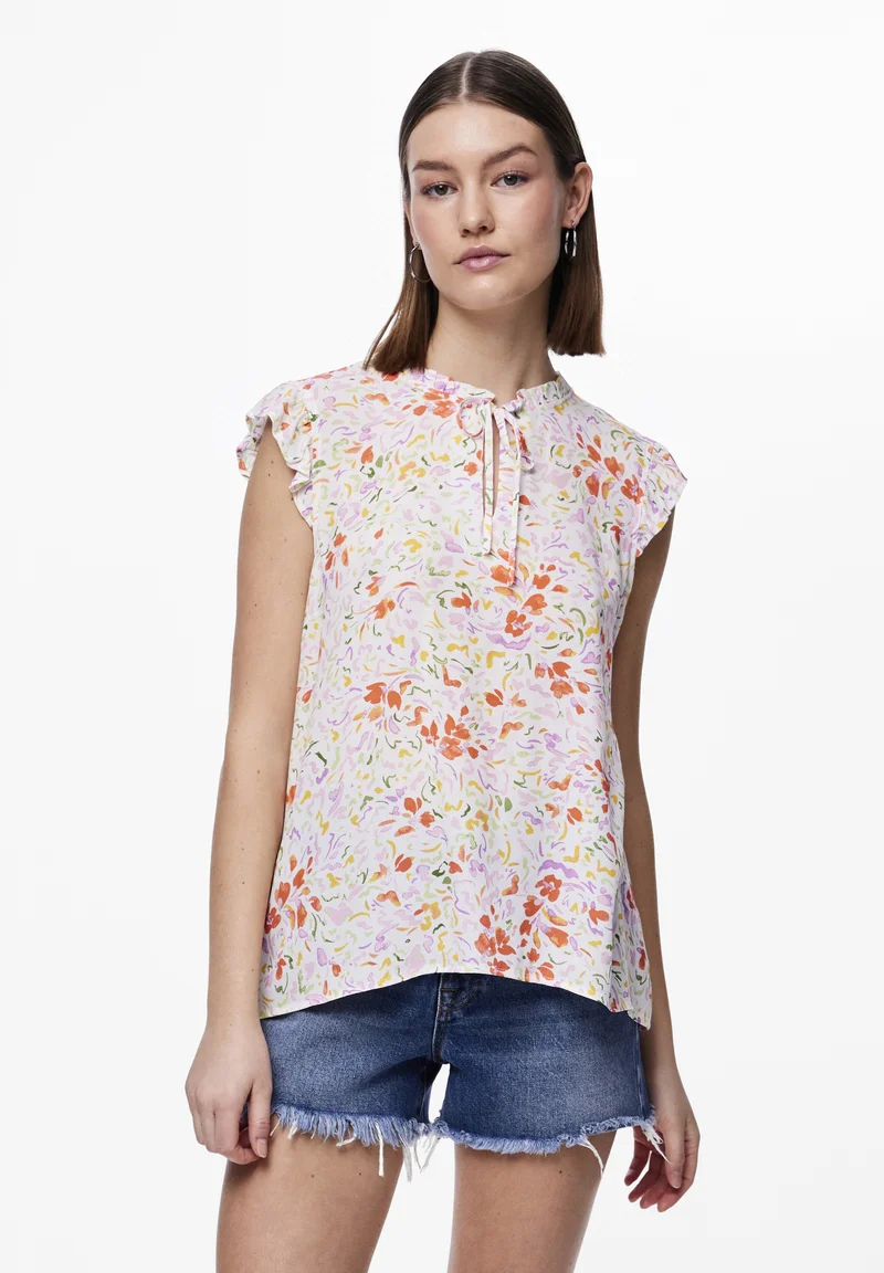 Cheap Pieces PCARINE  - Print T-shirt cloud dancer Clothing Shirts & Blouses Blouses