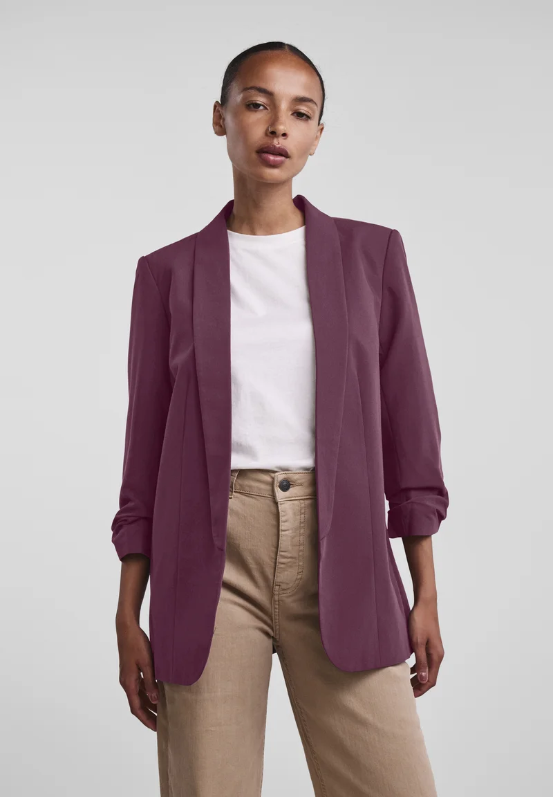 luxury lifestyle brand Pieces PCBOSELLA 3/4 SLEEVES  - Blazer grape wine Clothing Jackets & Blazers Blazers