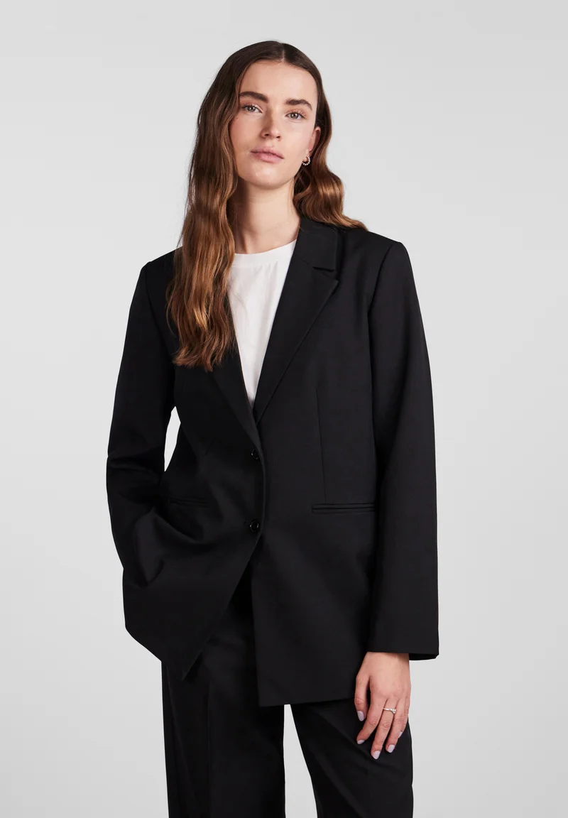 beautiful in colors Pieces PCNEVA LS LOOSE - Blazer black Clothing Jackets & Blazers Blazers