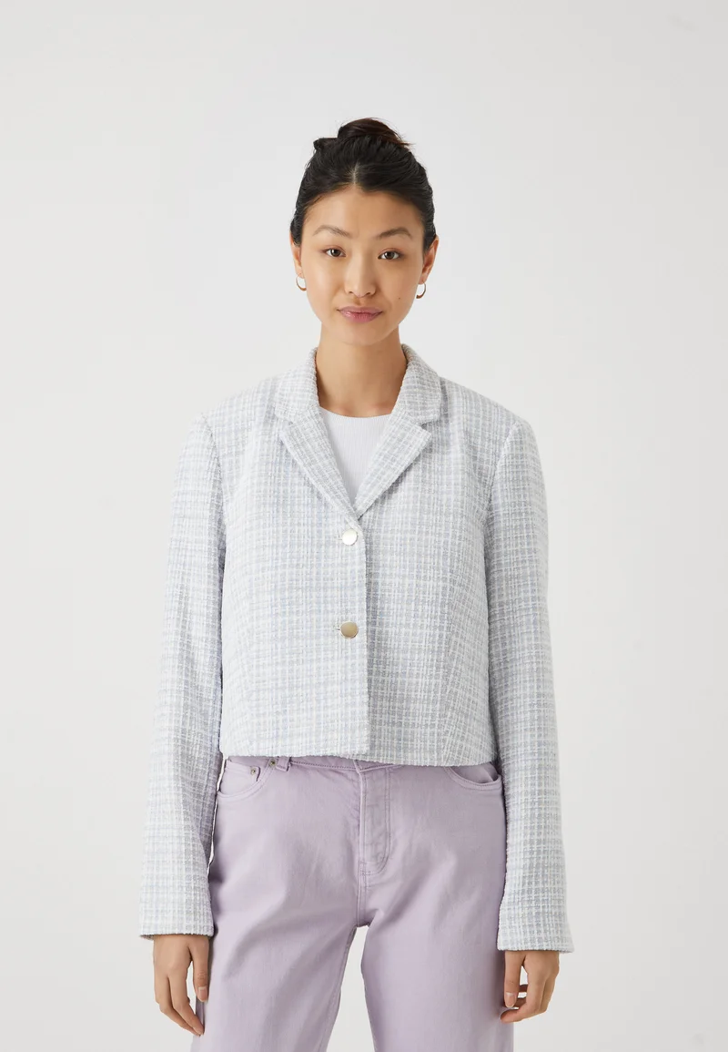 Top Designer Collections Pieces PCKOZA CROPPED - Blazer blue bell Clothing Jackets & Blazers Bomber Jackets