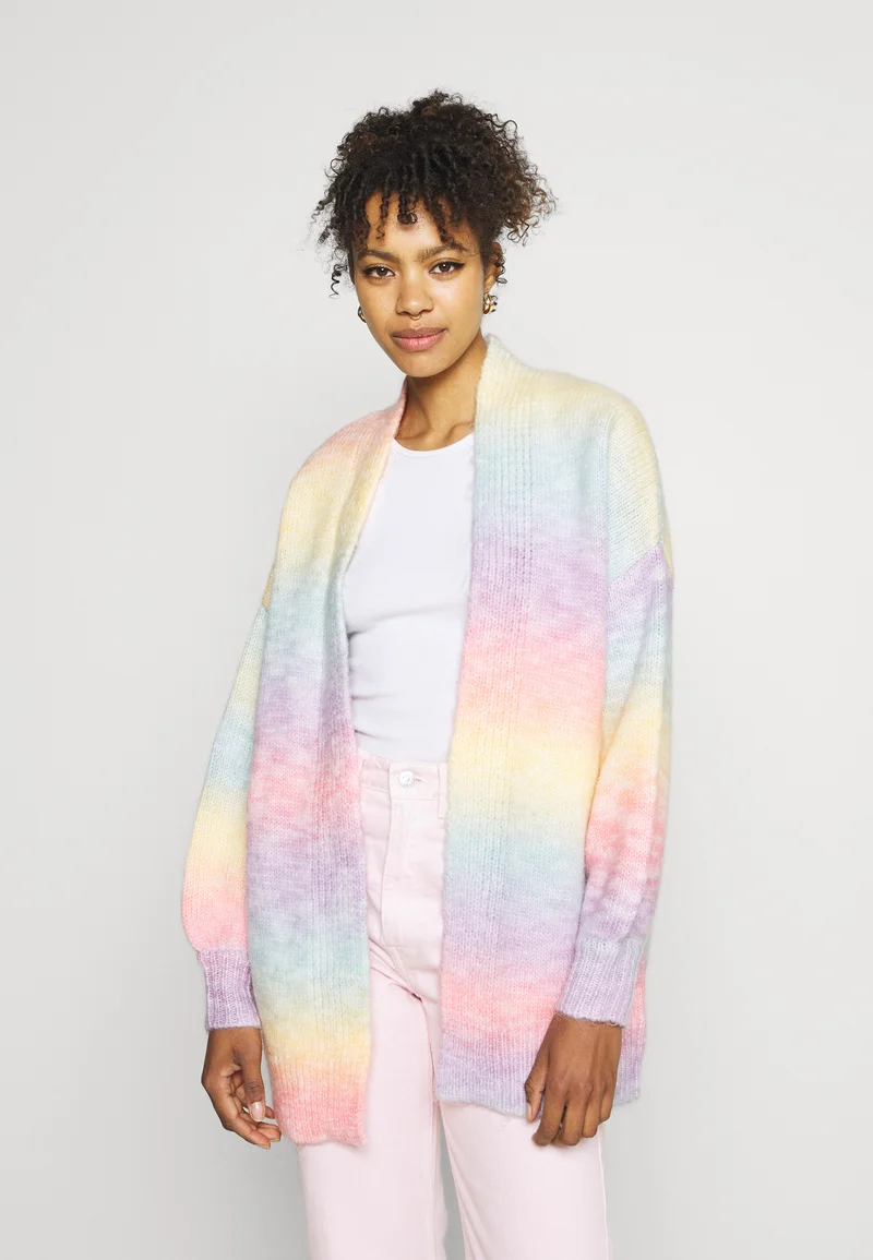sale retailer Pieces PCRAINBOW CARDIGAN - Cardigan orchid bloom/multi Clothing Knitwear & Cardigans Cardigans