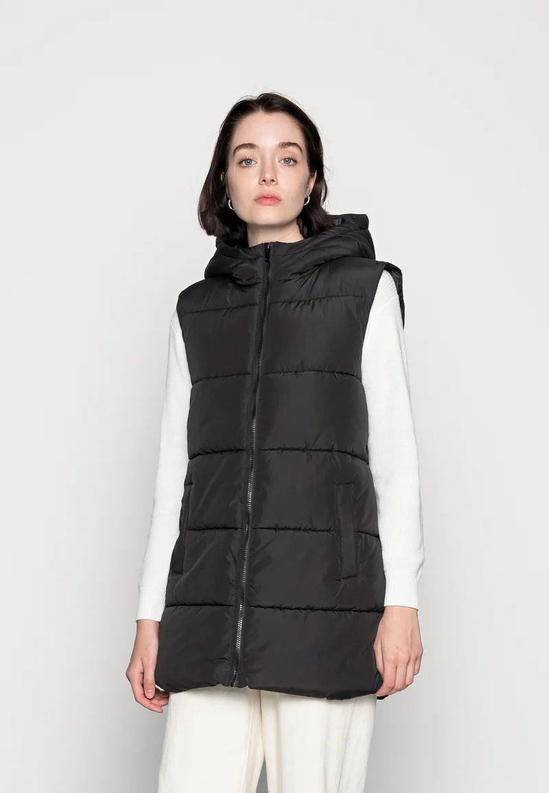 Biggest Discount Pieces PCBEE NEW PUFFER VEST - Waistcoat black Clothing Jackets & Blazers Bomber Jackets