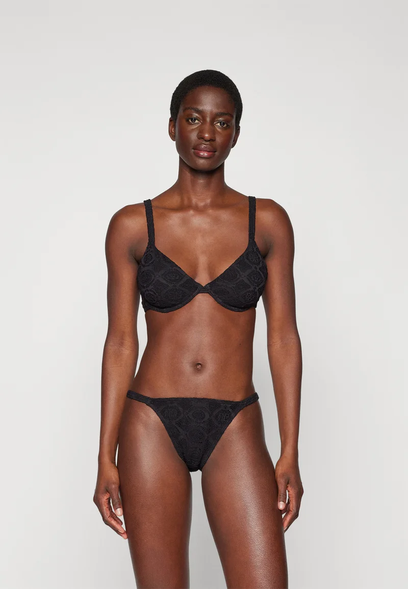 collection Pieces PCARIANA LACE BRA BRAZIL SET BC - Bikini black onyx Clothing Swimwear Beach accessories Bikini sets