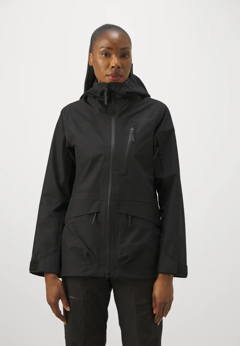 various design Peak Performance VERTICAL GORE TEX JACKET - Hardshell jacket black Clothing Jackets & Blazers Bomber Jackets
