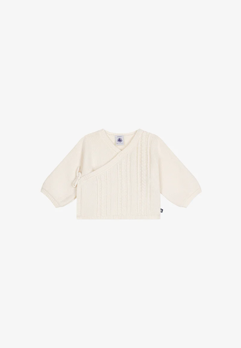 Online Shop Petit Bateau BÉBÉ CARDIGAN UNISEX - Cardigan marshmallow Clothing Sweatshirts & Knitwear Cardigans