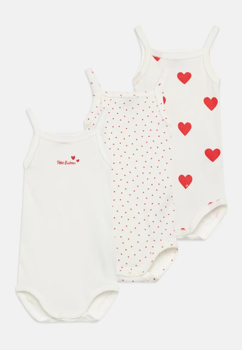 Discount Petit Bateau 3-PACK - Body white Clothing Underwear & Nightwear Bodies