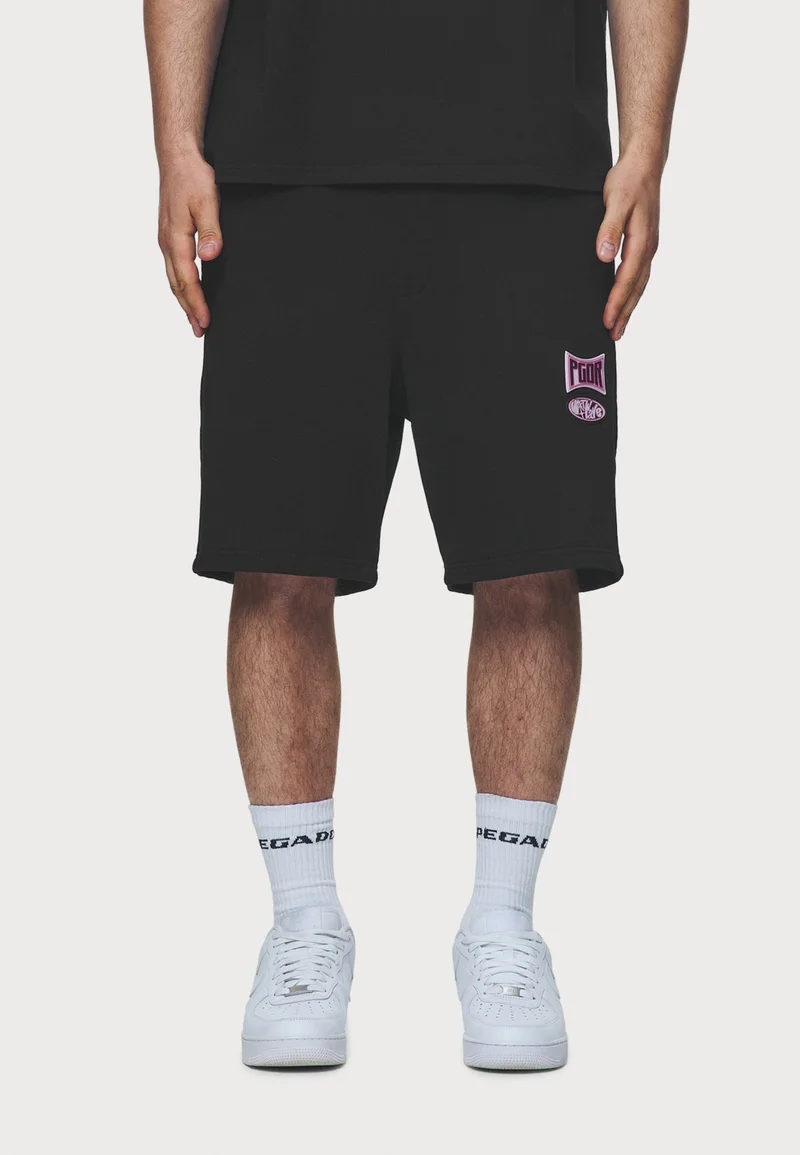 Wholesale online Pegador KEYES - Tracksuit bottoms washed black Streetwear Sale Streetwear Clothing Swimwear Casual Shorts