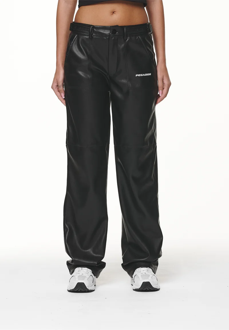 UK Cheap Sale Pegador LISTON WIDE PANTS - Trousers black Streetwear Sale Streetwear Clothing Socks Casual Trousers