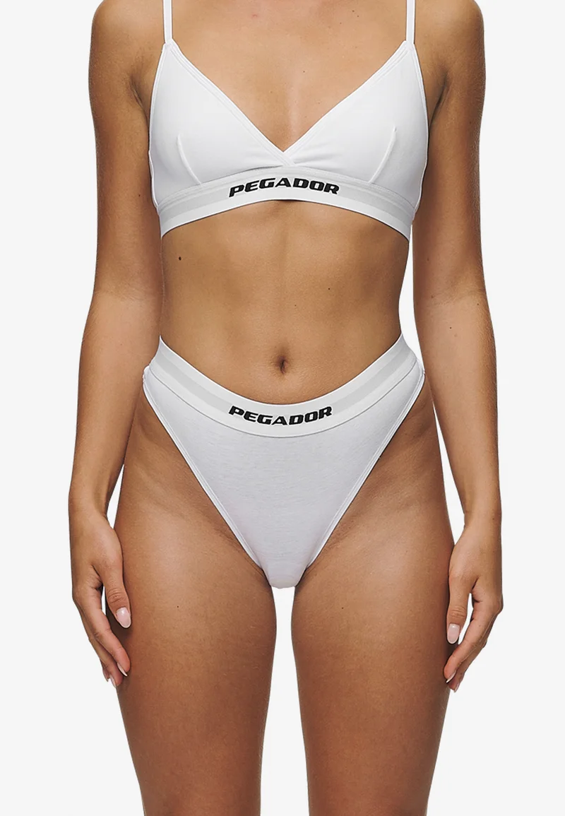 Buy Online Pegador SENYA BRALETTE - Triangle bra white/black Streetwear Clothing Underwear Bottoms