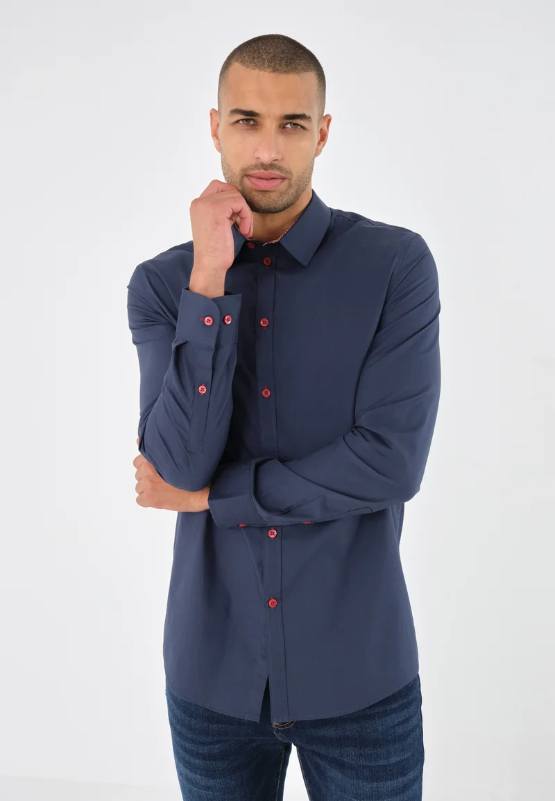 premium selection Pier One Shirt - dark blue Clothing Shirts Business Shirts