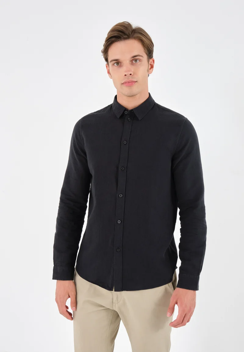 Store Pier One Shirt - black Clothing Shirts Casual Shirts