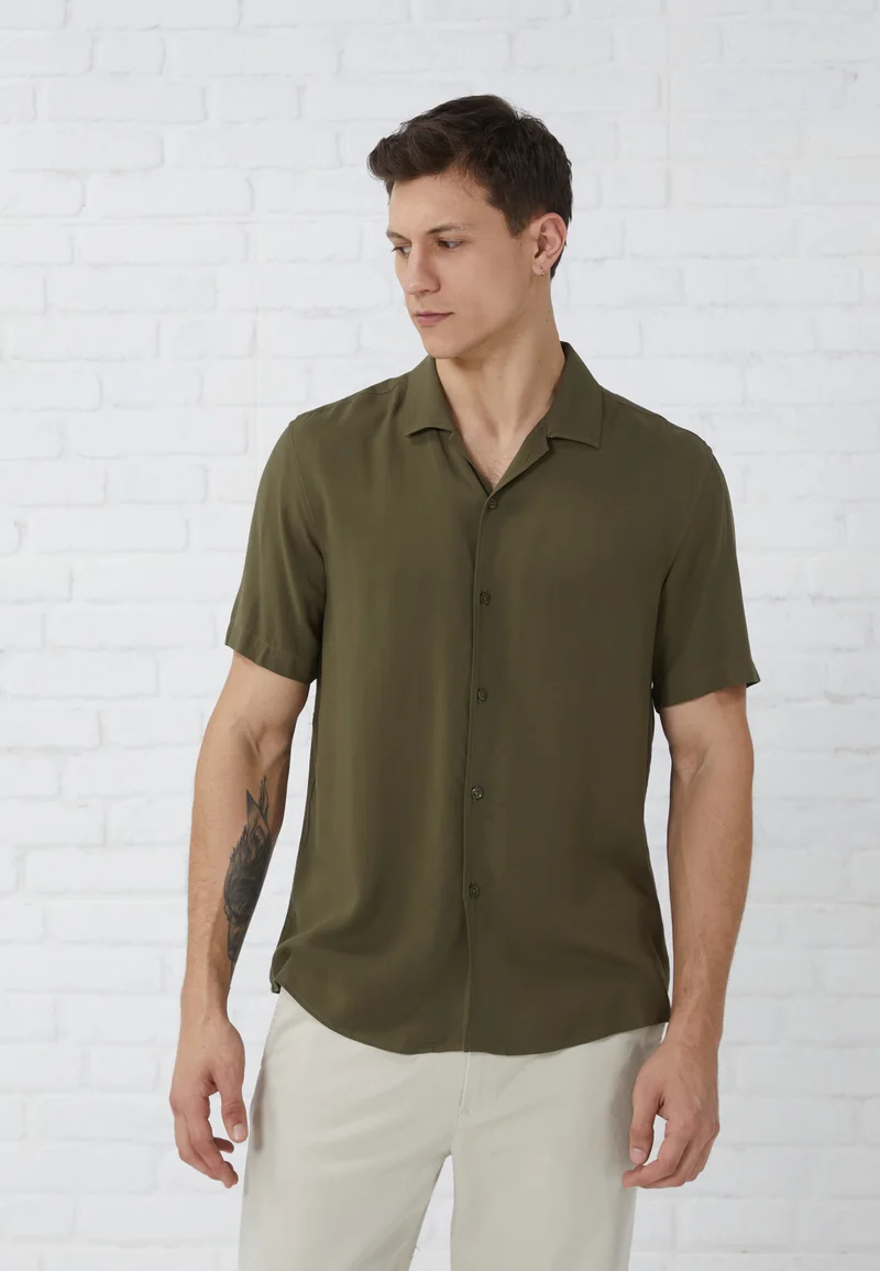 luxury lifestyle brand Pier One Shirt - olive Clothing Shirts Casual Shirts